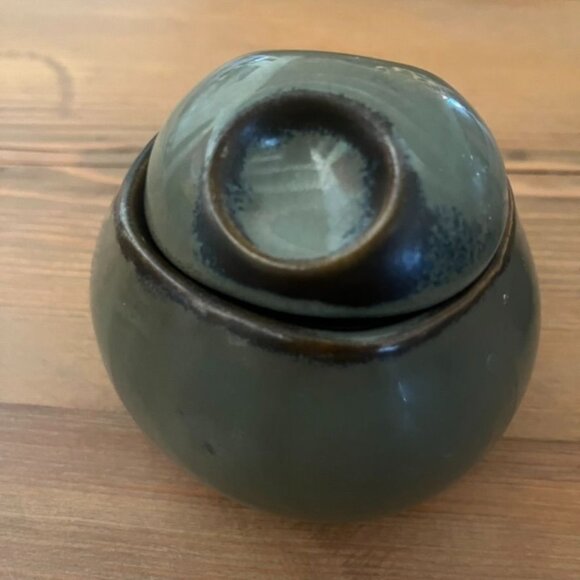 Vintage Sango Nova Green Sugar Bowl & Creamer Set Stoneware Mid-Century Modern - Picture 3 of 7